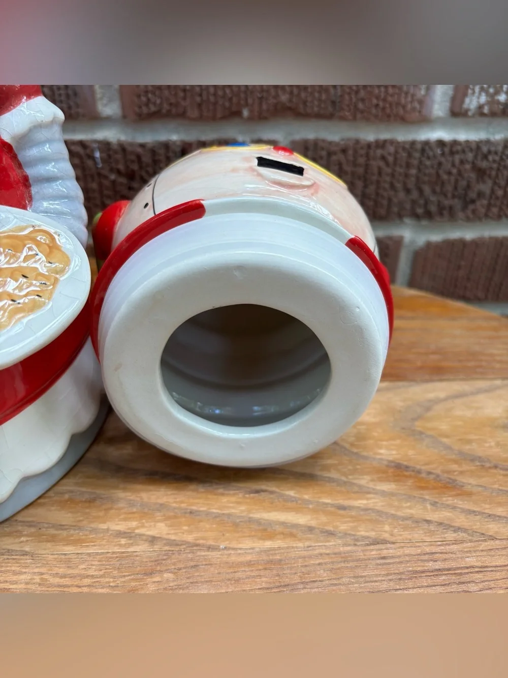 Sleigh Bell Bistro Vintage Ceramic Cookie Jar Robot Mrs Claus 10 in